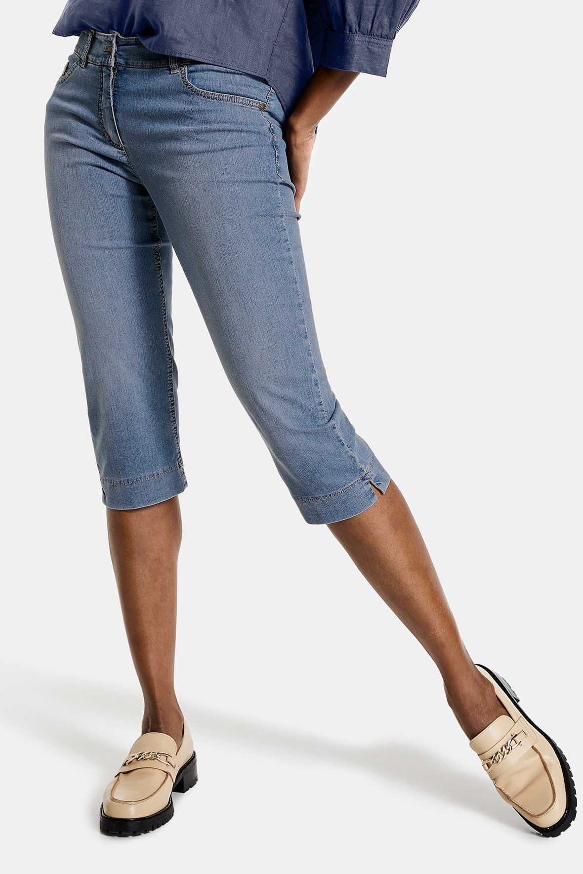 appetit Skabelse Sidst Gerry Weber capri bukser jeans . skinny fit - denim til kvinder - Hos Lohse