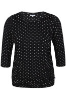 Zhenzi - Clora 233- Polka Prikket T-shirt - Sort