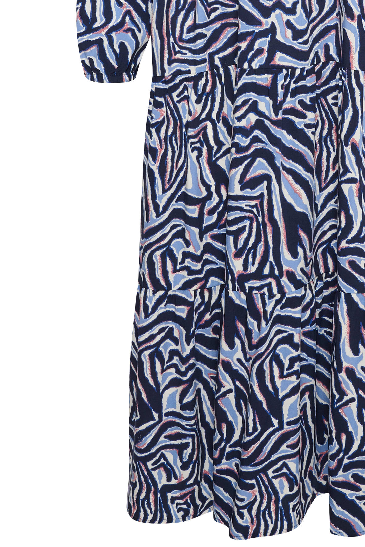 Saint Tropez Lohse EdaSZ flot - blåmønstret maxi med print kjole Hos