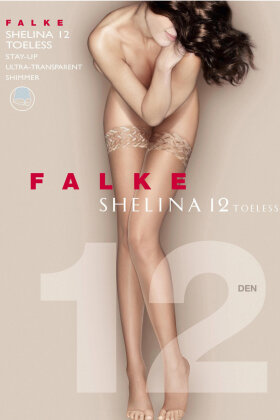 Falke - Shelina 12 Toeless - Selvsiddende Strømper Uden Tæer - Powder