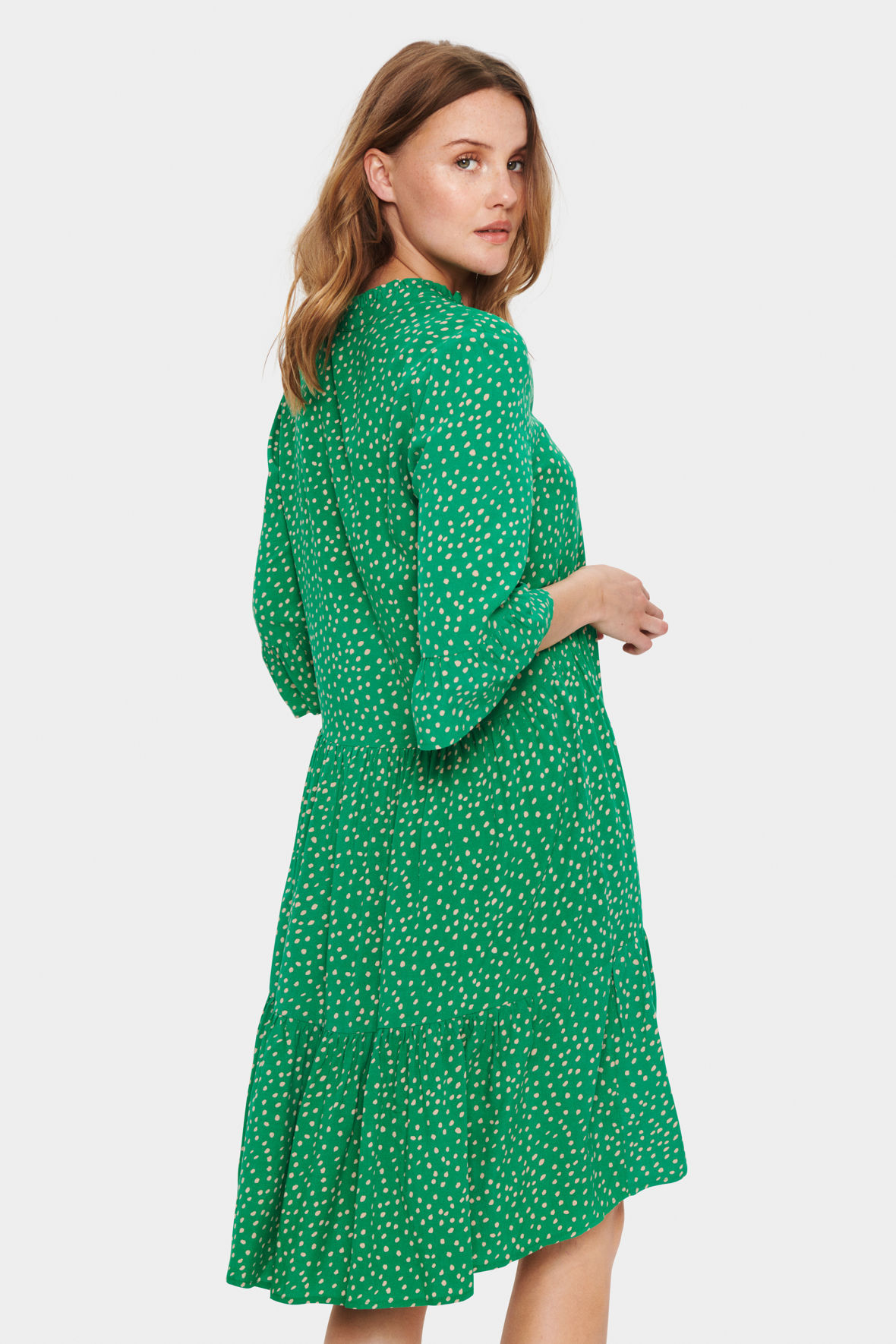 smuk - Tropez Hos snit & Saint -løst sommerkjole Lohse flagrende grøn Dress -