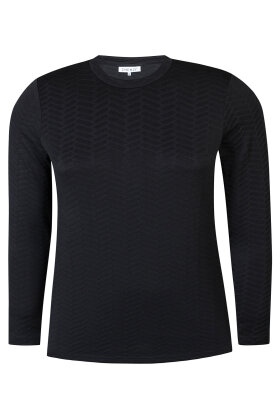 Zhenzi - Romy 224 - Body Fit T-shirt  Mønstret - Black