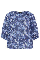 No.1 by OX - Chiffon Print Bluse - Raglan - Blue