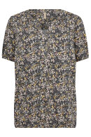 SoyaConcept - SC-Felicity AOP 467 - T-shirt Blomstret - Yellow