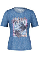 Gerry Weber - Mønstret T-shirt Med Front Print - Blå