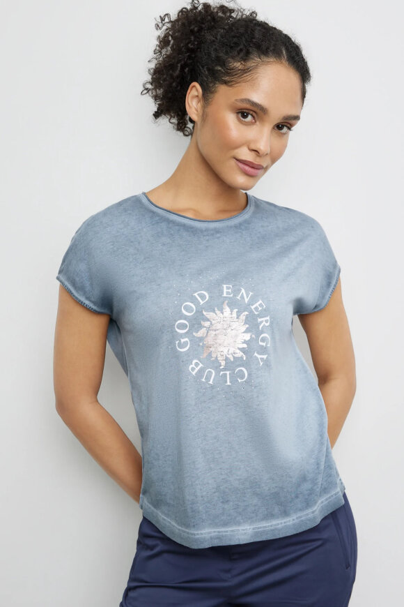 Gerry Weber - Super Fed Wording-Print T-shirt - Indigo