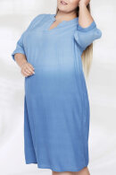 No.1 by OX - Lang Tunika Kjole - Dip Dye - Blue