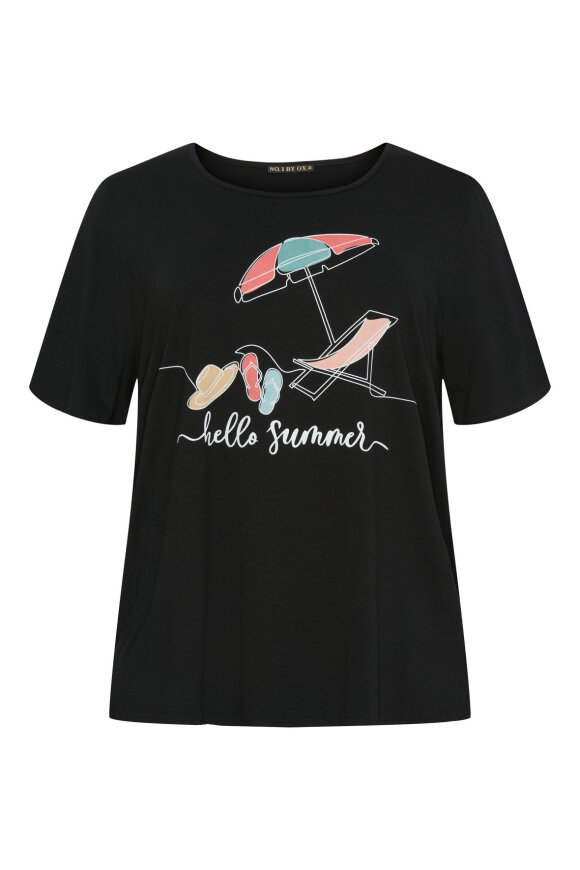 No.1 by OX - T-shirt - Hello Summer - Black