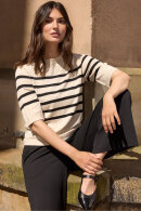 SoyaConcept - SC-Dollie Stripe 765 - Viskose Pullover - Cream & Black