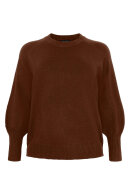 No.1 by OX - Sweater Pullover Ballonærmer - Mocca Brown