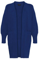 No.1 by OX - Lang Strik Cardigan - Ballonærmer - Hot Blue