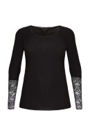 No.1 by OX - Jersey Blouse Lace - Blonde T-shirt - Black