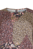 No.1 by OX - Blomstret Print Bluse - Mocca Brown