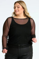 No.1 by OX - Klassisk Mesh Bluse - Black