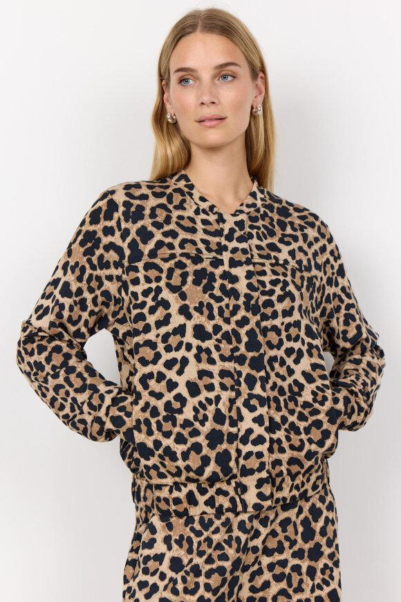 SoyaConcept - SC-Fionia 4 Cardigan - Leopard Print - Black