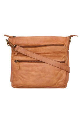 Orchid - Klassisk Crossbody -  Skind Skuldertaske -  Cognac