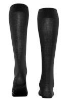 Falke - Cotton Touch Knee-High - Knæstrømpe - Black