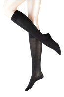 Falke - Cotton Touch Knee-High - Knæstrømpe - Black