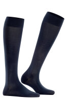 Falke - Cotton Touch Knee-High - Knæstrømpe - Dark Navy