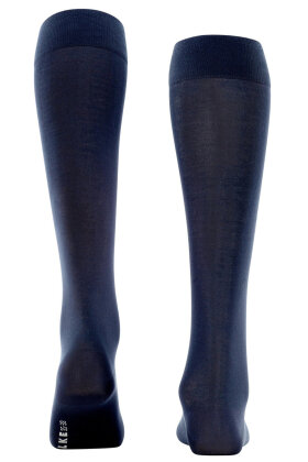 Falke - Cotton Touch Knee-High - Knæstrømpe - Dark Navy