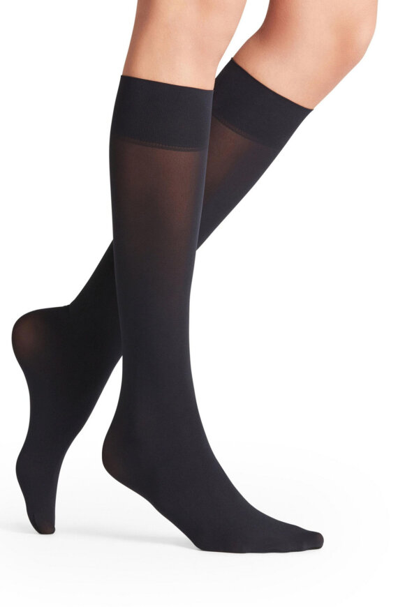 Falke - Pure Matt 50 D Knee-High - Knæstrømpe - Marine