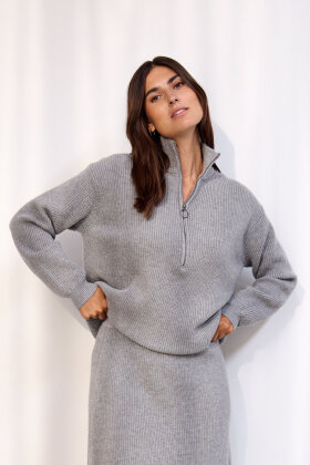 SoyaConcept - SC-Ilia 2 - Højhalset Strik Pullover - Grey