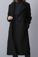 Junge - Kylie Long Wool Jacket - Uldfrakke Lang - Black