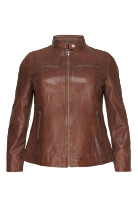 No.1 by OX - Klassisk Læderjakke - Biker Jakke - Dark Cognac