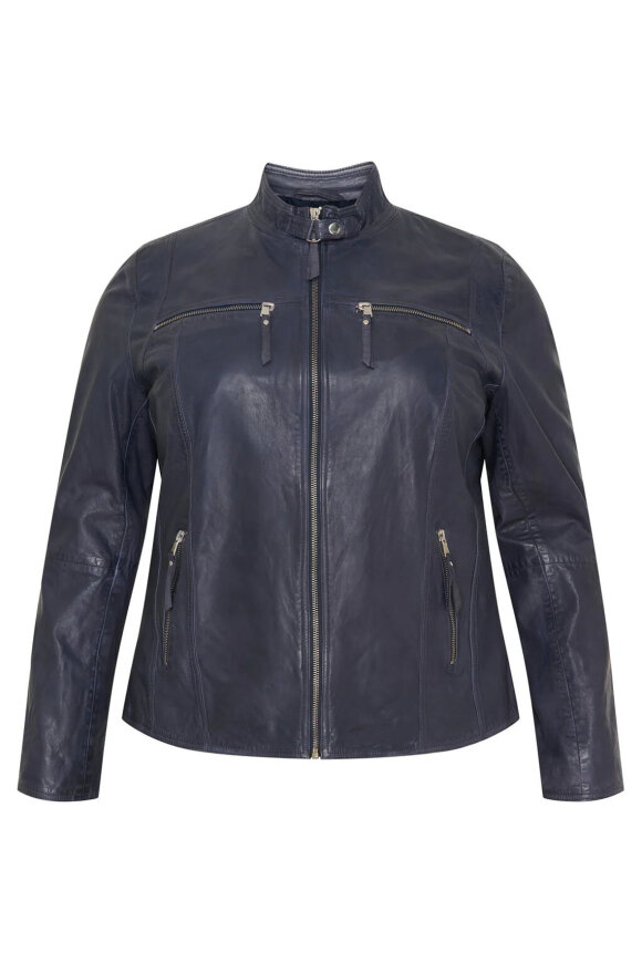 No.1 by OX - Klassisk Læderjakke - Biker Jakke - Dark Navy