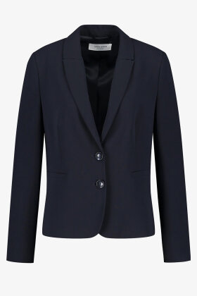 Gerry Weber - Klassisk Kort Blazer Jakke - Med Revers - Navy