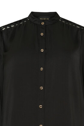 No.1 by OX - Ribbon Shirt - Skjorte m Detaljer - Black