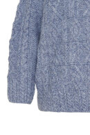 No.1 by OX - O Neck Sweater - Kabelstrik - Blue