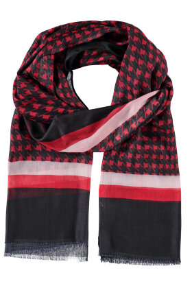 Gerry Weber - Scarf Houndtooth - Let Tørklæde - Red