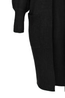 No.1 by OX - Lang Strik Cardigan - Ballonærmer - Black