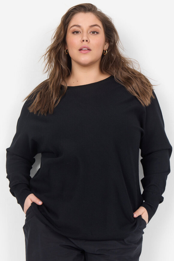 Wasabiconcept - WA-Samanda 1 - Finstrik Pullover - Black