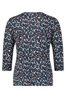 Betty Barclay - Jersey T-shirt - All-over Prikket Print - Petrol