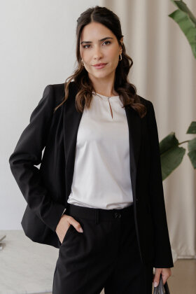 Betty Barclay - Business Blazer Jakke - Vævet - Sort