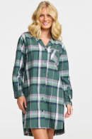 Damella - Flannel Nightshirt  - Ternet Natkjole - Grøn