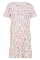 Damella - Bomulds Natkjole - Big Shirt - Pink Flowers