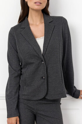 SoyaConcept - SC-Iva 3 - Nålestribet Blazer Jakke -  Grey