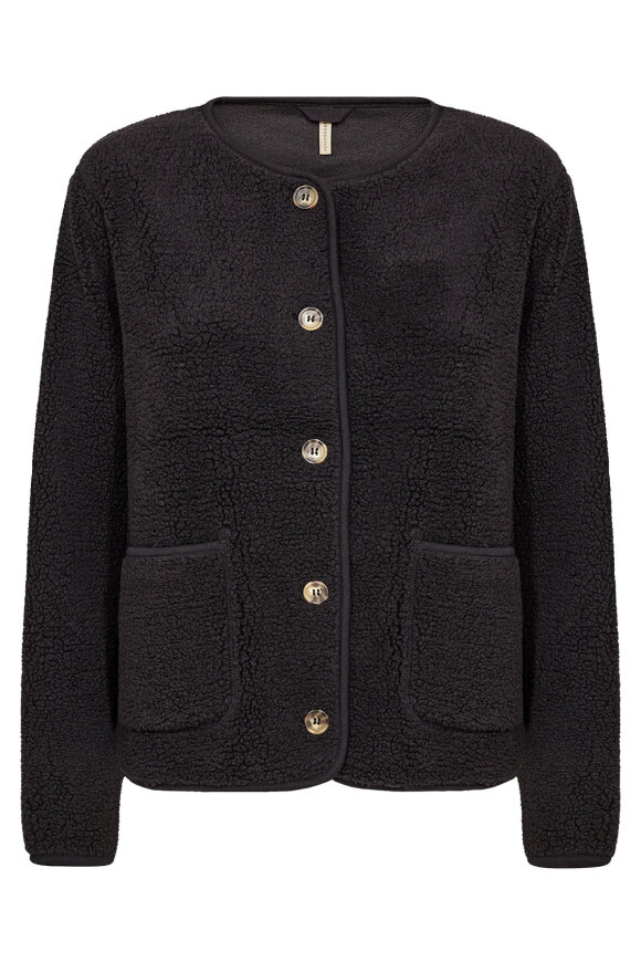 SoyaConcept - SC-Onyx 2 - Elegant Fleece Jakke - Black