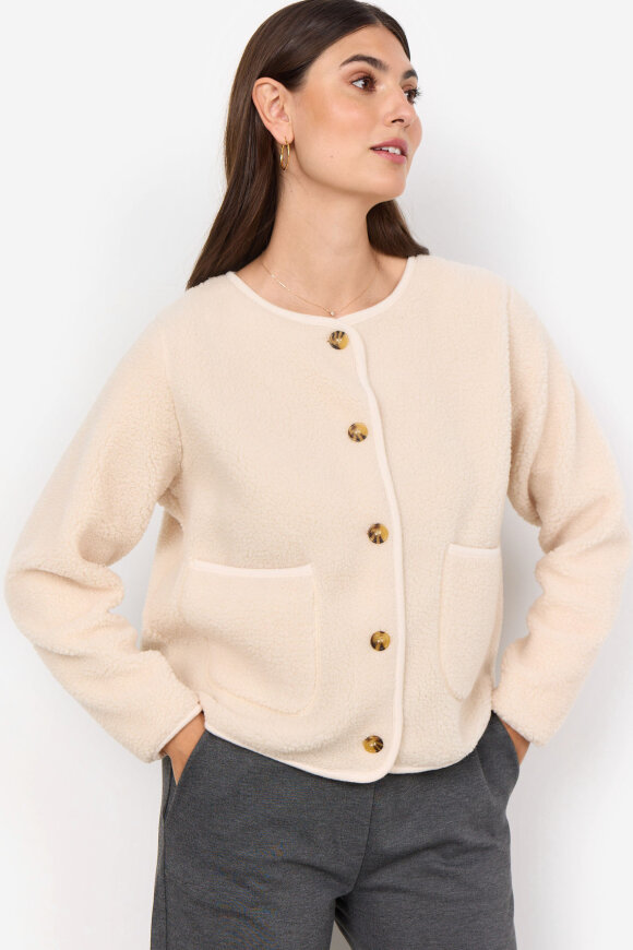 SoyaConcept - SC-Onyx 2 - Elegant Fleece Jakke - Cream