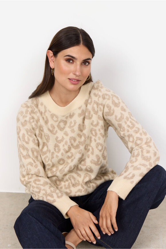 SoyaConcept - SC-Ine 3 - Leopard Pullover - Cream