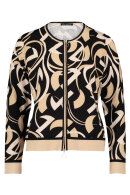 Betty Barclay - Mønstret Strikket Cardigan - Beige & Black