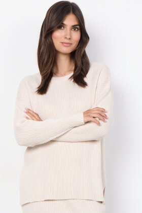 SoyaConcept - SC-Kanita 10 - Ribstrikket Pullover - Cream