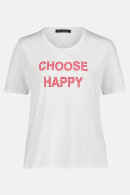 Betty Barclay - T-shirt Happy Print - Hvid