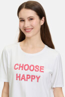 Betty Barclay - T-shirt Happy Print - Hvid