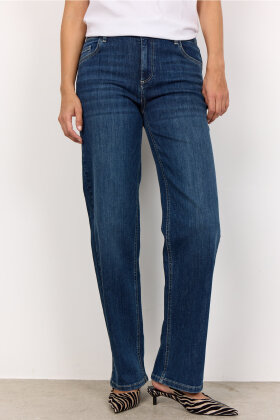 SoyaConcept - SC-Kimberly 34-B - MidWaist Straight Leg - Mørk Denim