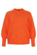 No.1 by OX - Sweater Pullover Ballonærmer - Flower Orange