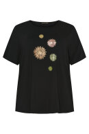 No.1 by OX - T-shirt Guld Print - Sort